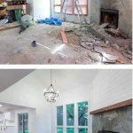 living room remodel before and after